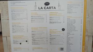 Menu at La Tasca de Don José Plaza del Castillo in Pamplona