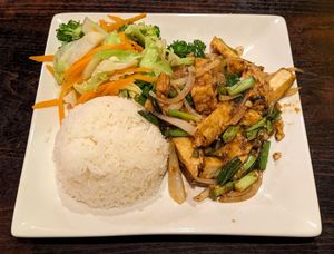 Lemongrass Tofu Rice at Pho Zen in Happy Valley