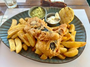 Tofish & chips  at Perch on Worthing Pier in Worthing