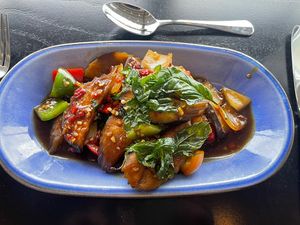 Aubergine dish  at Chaophraya in Edinburgh