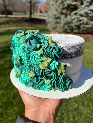 Vegan chocolate bourbon cake with spiked cherry compote in between the layers. YUM!!  #Veganuary at Ruthie Roux Bakery - Pop Up in Dayton