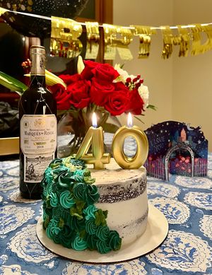 Special milestone birthday celebration. Vegan chocolate bourbon cake with spiked cherry compote in between the layers. 🤤  #Veganuary at Ruthie Roux Bakery - Pop Up in Dayton