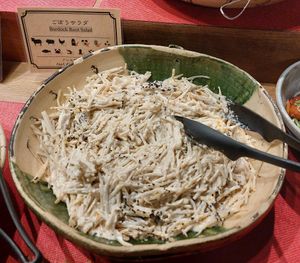 Burdock Root Salad at Miyakoyasai Kamo Karasuma in Kyoto