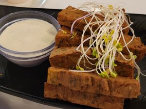 Chickpea fries at Peacefood Cafe - Downtown in New York City