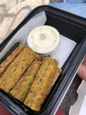Chickpea fries   at Peacefood Cafe - Downtown in New York City
