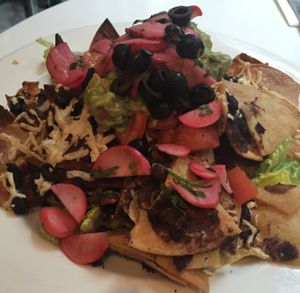 macho natchos at Peacefood Cafe - Downtown in New York City