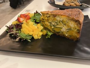 Pumpkin Quiche  at Peacefood Cafe - Downtown in New York City