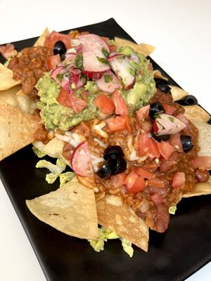 Nachos- delicious!!  at Peacefood Cafe - Downtown in New York City