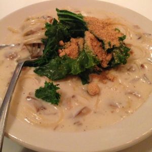 linguine clam sauce at Peacefood Cafe - Downtown in New York City