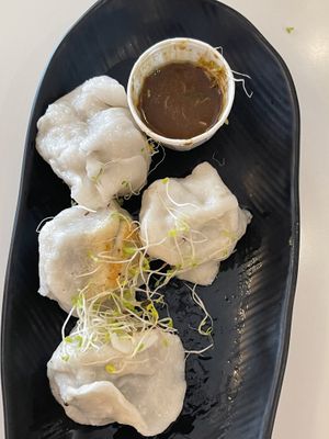 Dumplings   at Peacefood Cafe - Downtown in New York City