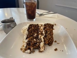 Carrot cake   at Peacefood Cafe - Downtown in New York City