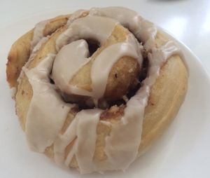 cinnamon roll at Peacefood Cafe - Downtown in New York City