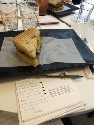 seitan sandwich  at Peacefood Cafe - Downtown in New York City