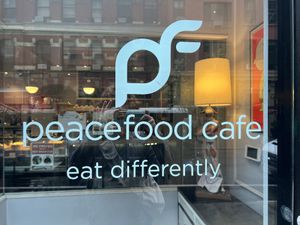 Entrance  at Peacefood Cafe - Downtown in New York City