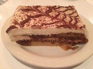 vegan tiramisu  at Peacefood Cafe - Downtown in New York City