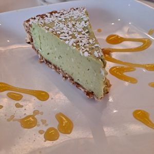 Raw Key Lime Pie (no sugar) at Peacefood Cafe - Downtown in New York City