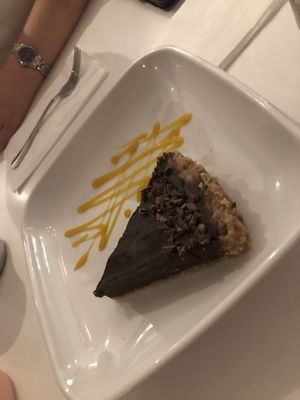 Raw cacao mousse pie   at Peacefood Cafe - Downtown in New York City