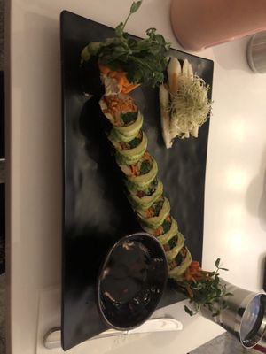 Raw sushi roll   at Peacefood Cafe - Downtown in New York City