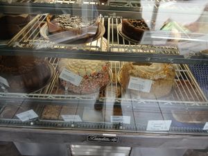 SOME of the desserts at Peacefood Cafe - Downtown in New York City