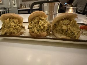 Unchicken sliders  at Peacefood Cafe - Downtown in New York City