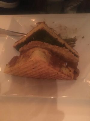 pfc cutlet pesto focaccia at Peacefood Cafe - Downtown in New York City