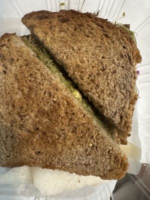 Miso tahini with tempeh sandwich to go  at Peacefood Cafe - Downtown in New York City