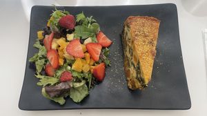 Pumpkin quiche  at Peacefood Cafe - Downtown in New York City