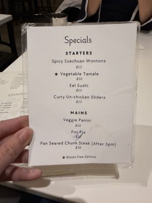 Menu  at Peacefood Cafe - Downtown in New York City