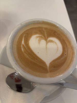 Tasty coffeee  at Peacefood Cafe - Downtown in New York City