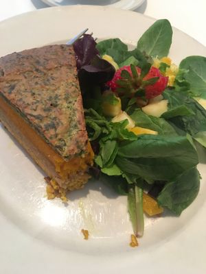 Pumpkin kale quiche at Peacefood Cafe - Downtown in New York City