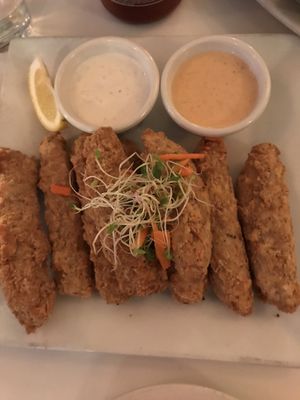 Pfc unchicken tenders  at Peacefood Cafe - Downtown in New York City