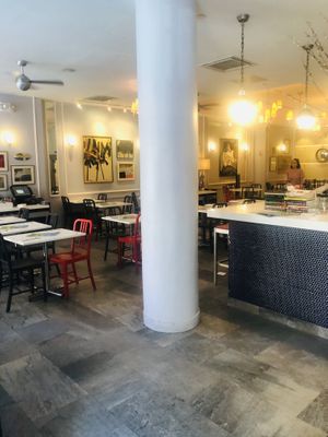 Spacious interior.  at Peacefood Cafe - Downtown in New York City