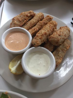 Pfc unchicken basket with chipotle sauce  at Peacefood Cafe - Downtown in New York City