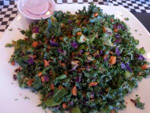 kale salad at Raw Food Express in Las Vegas