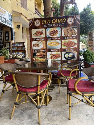 Menu card  at Old Cairo in Cairo