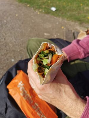 Big wrap with cigkofte at Çiğköftem - Stadtmitte in Dusseldorf