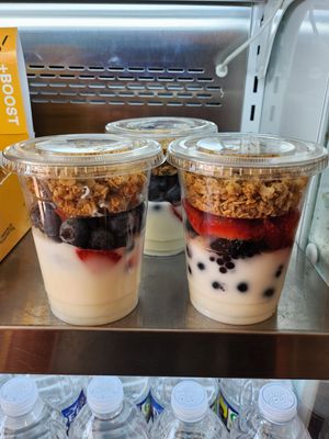 Parfaits (made with Greek yogurt)  at Mea Cuppa Coffee Lounge in Charleston
