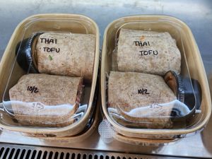 Thai Tofu wraps to go at Mea Cuppa Coffee Lounge in Charleston