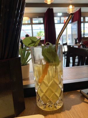 probably homemade lemonade or ice tea   at Takumi Sapporo Ramen Kitchen in Essen