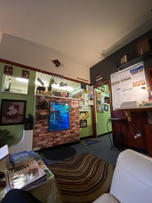 Inside facing the cash register at iCreate Cafe in Pottstown