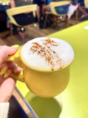 Cappuccino w almond milk   at Snooze in Plano