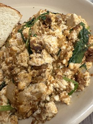 Tofu scramble up closee  at Snooze in Plano