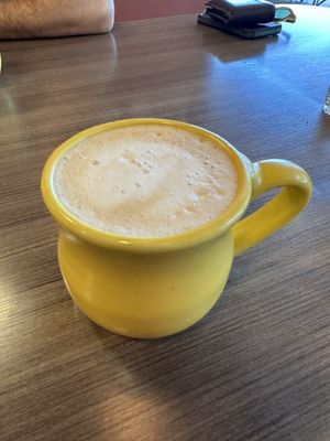 Almond milk latte  at Snooze in Plano
