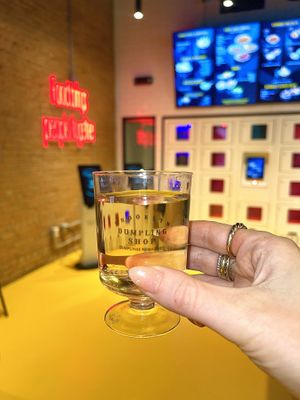 They have beer & wine available for purchase   at Brooklyn Dumpling Shop in Dallas