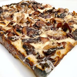 Truffle Mushroom Pizza Bianco  at Crossroads Kitchen in Los Angeles