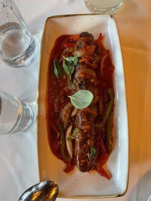 Homemade sausage at Crossroads Kitchen in Los Angeles