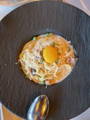Carbonara  at Crossroads Kitchen in Los Angeles