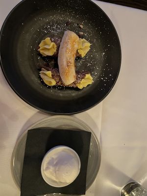 Cannoli + ice cream  at Crossroads Kitchen in Los Angeles