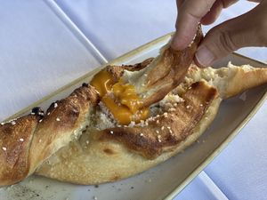 Khachapuri at Crossroads Kitchen in Los Angeles