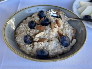 Overnight oats at Crossroads Kitchen in Los Angeles
